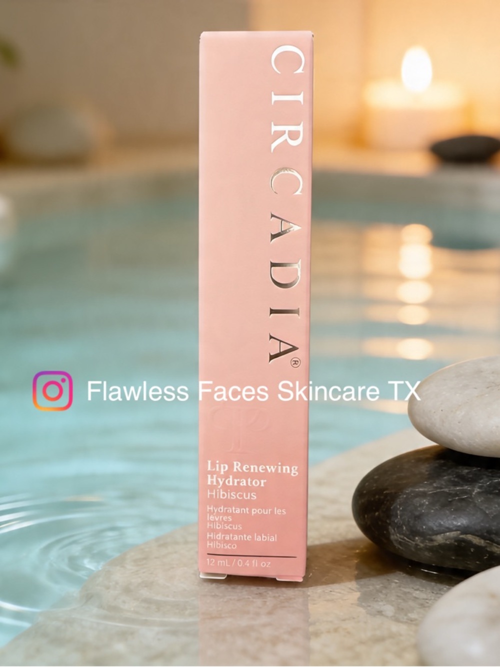 Circadia Hibiscus Lip Renewing Hydrator — Pink - 0.4 oz - exp 8/28